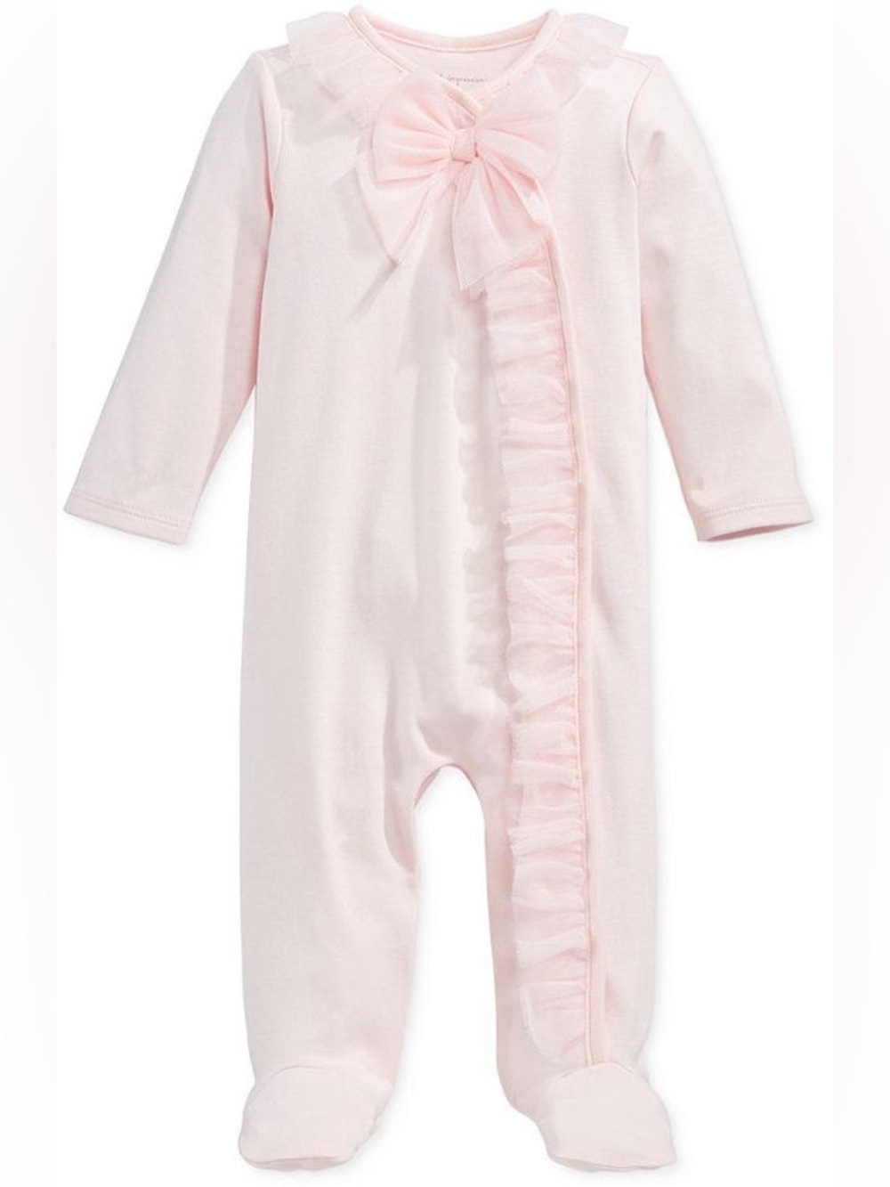 First Impressions Light Pink Ruffle Footed One-Piece 3-6 Months